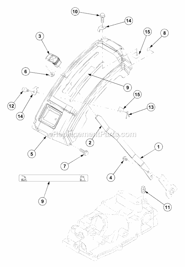 Hydraulic Lift (Part 3) Diagram and Parts List for 7532 54AF44G-710, 54AH44G-710, 54AN44G-710 Cub Cadet Lawn Tractor